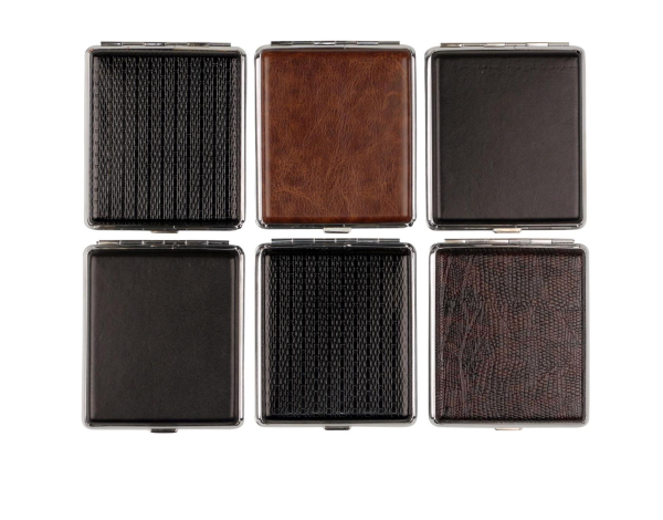 Zigarettenetui 85mm "Lederoptik Chromrahmen"